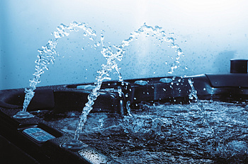 Фонтан с LED-подсветкой, пара, для бассейна 2 м